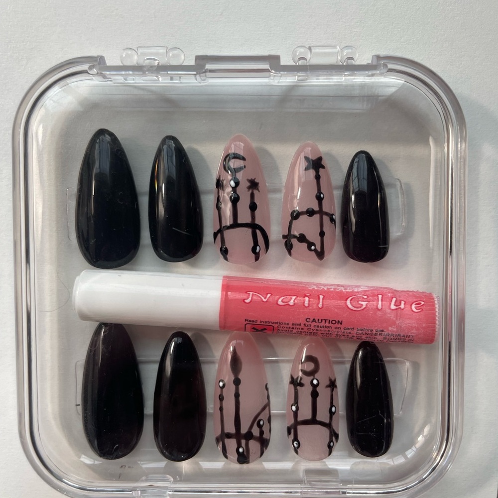 Moon Press-On Nail Set- Handmade - Picture 3 of 4